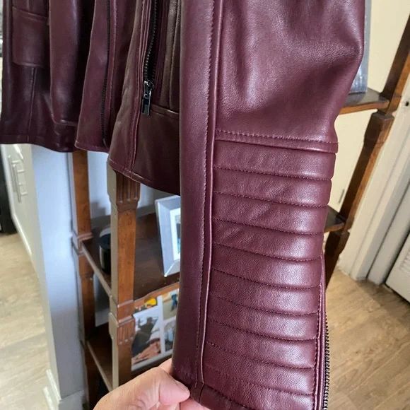 Black Rivet Genuine Leather Jacket - Picture 6 of 6